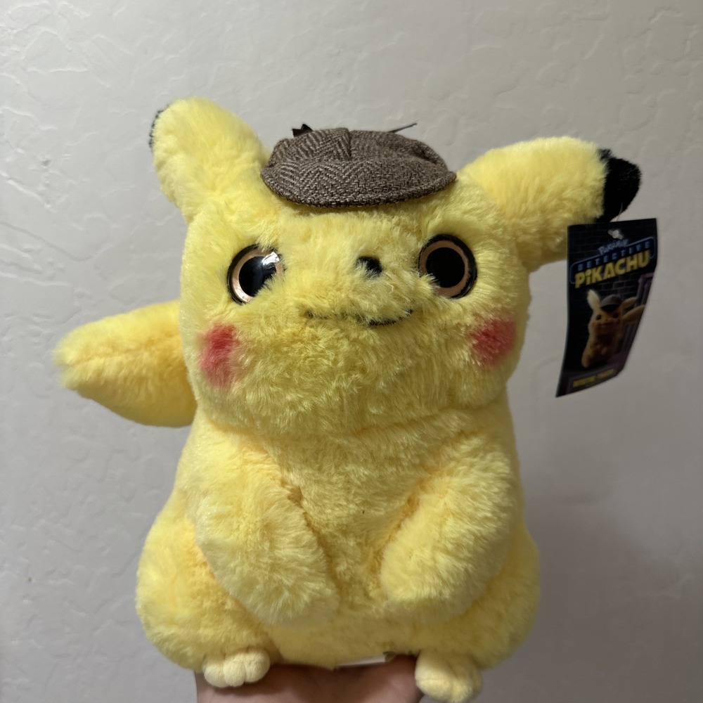 Pokemon Plush Detective Pikachu Stuffed Animal 2019 Legendary‎ Warner Bros 11"